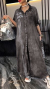Women's Lapel Tencel Comfortable and Fashionable Dress