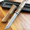 Bamboo forged Damascus steel knife