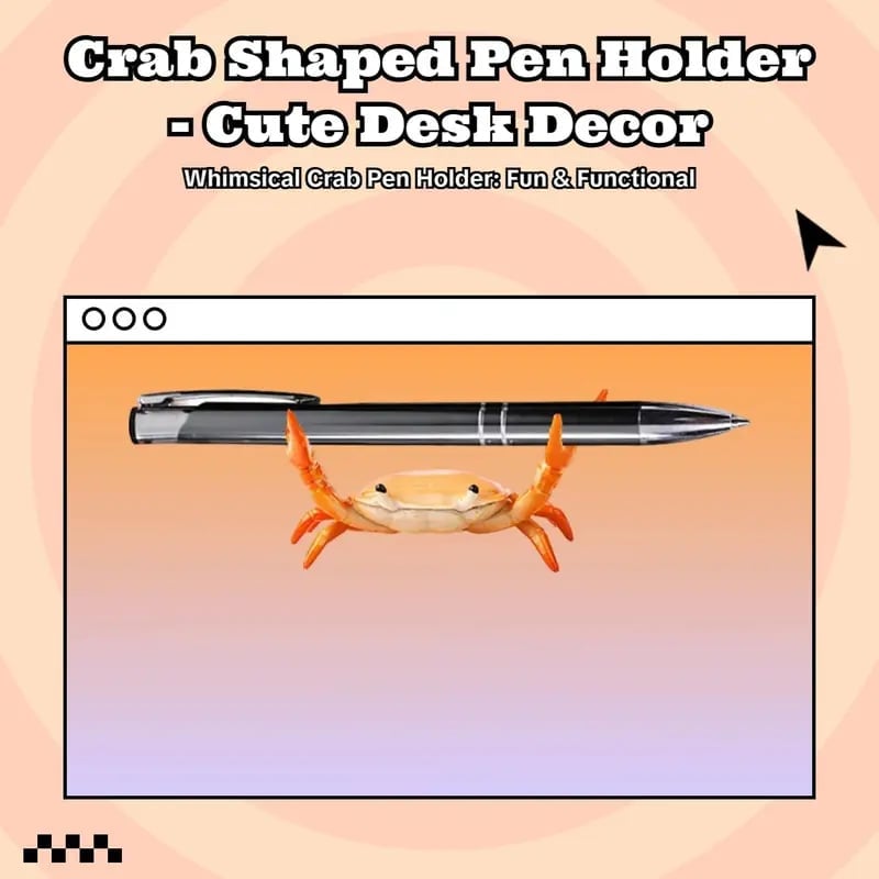 ⏰LAST DAY SALE 50% OFF💥Realistic Crab Shaped Pen Holder