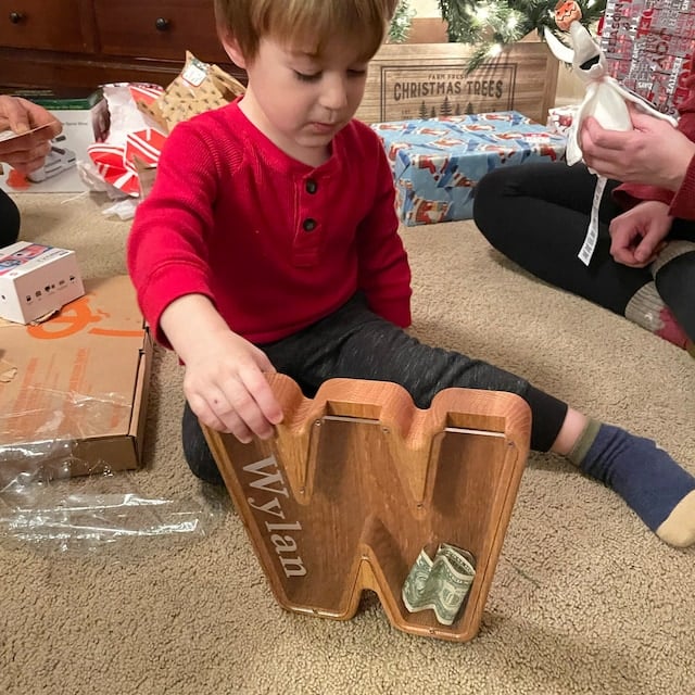 🎄Christmas Gift Piggy Bank-Wood Gift For Kids