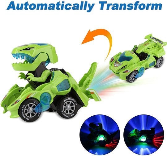 PERFECT GIFT FOR KIDS🎁 LED DINOSAUR TRANSFORMATION CAR TOY