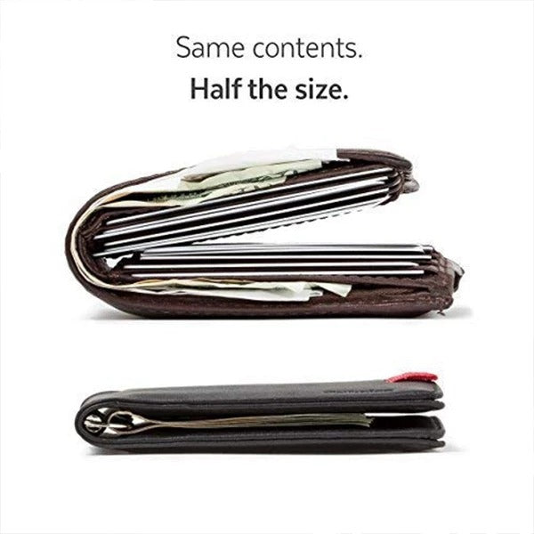 Extra-large capacity thin leather pull-wallet - At least 20 cards and a lot of cash