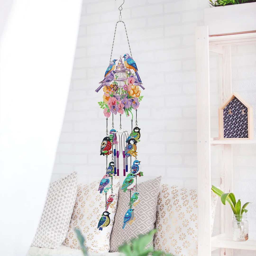 🌲Early Christmas Sale 49% OFF -✨️DIY Diamond Painting Rotatable Wind Chime