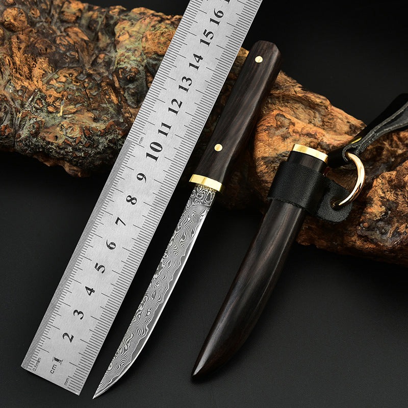 TOSAHWI Handmade Damascus Pattern Outdoor High Hardness Survival Knife-6696