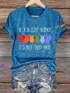 Retro Be A Decent Human It's Not That Hard Print T-Shirt