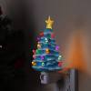 Vintage Ceramic Christmas Tree Nightlight - 6-1/2-in