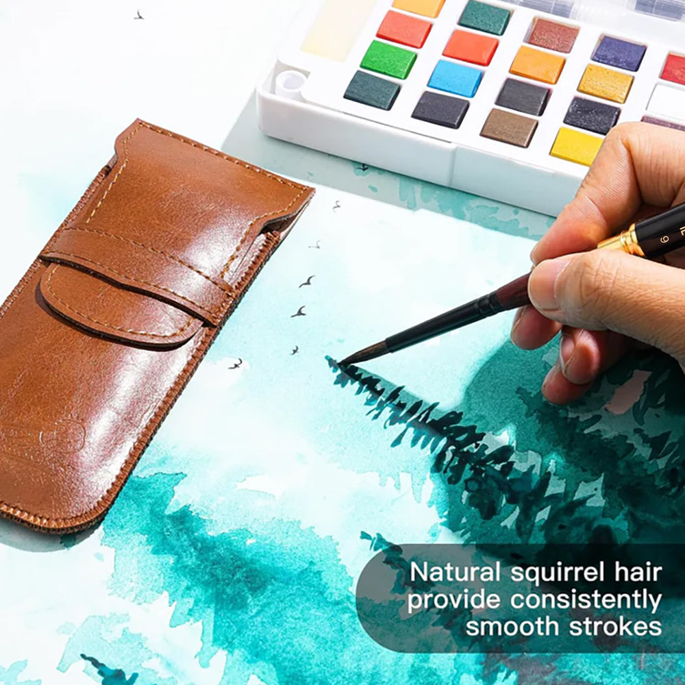 ⏰LAST DAY SALE 50% OFF💥Squirrel Hair Travel Watercolor Brushes Set⚡Buy 2 Free Shipping
