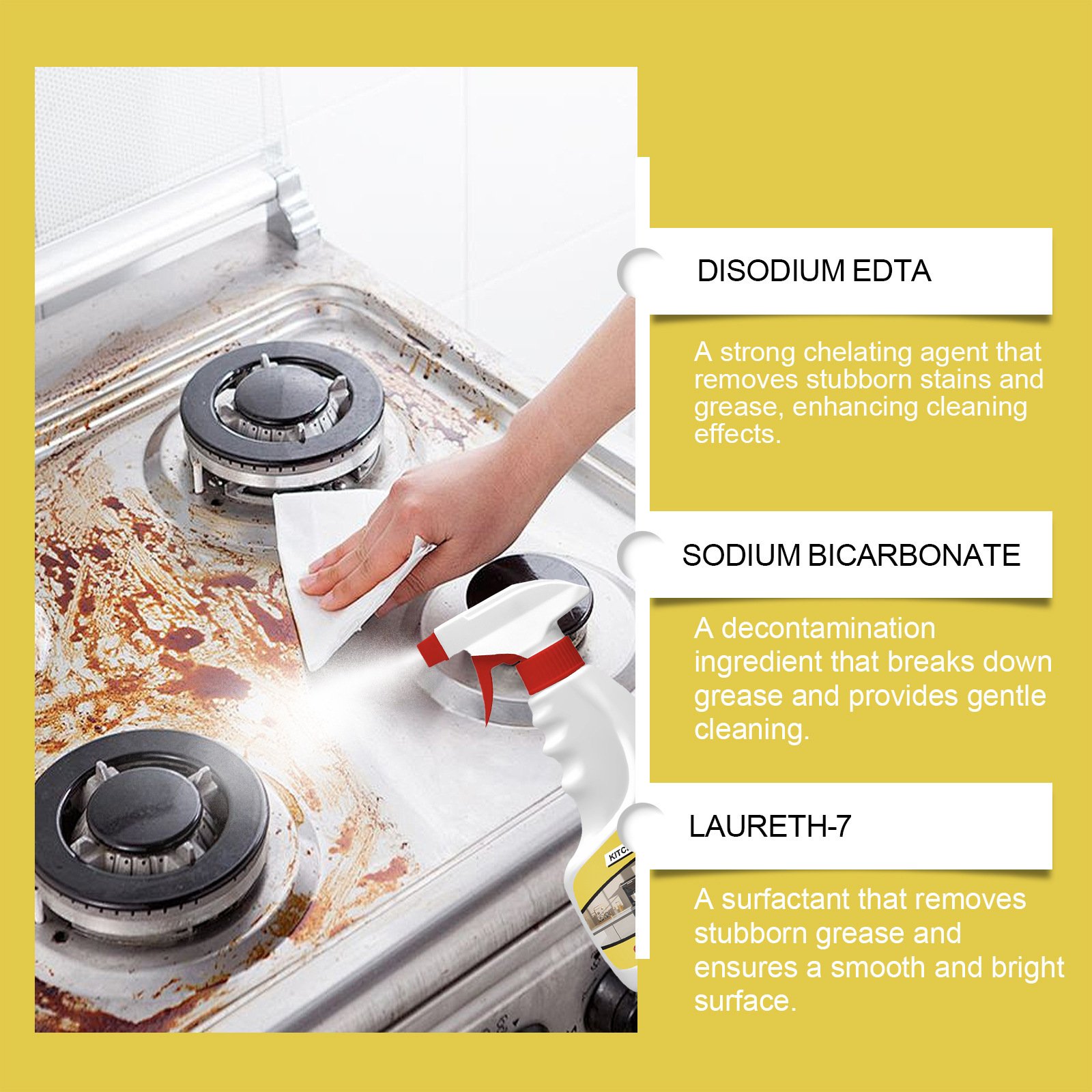 ⏰LAST DAY SALE 50% OFF💥Multi-Surface Kitchen Cleaner Spray