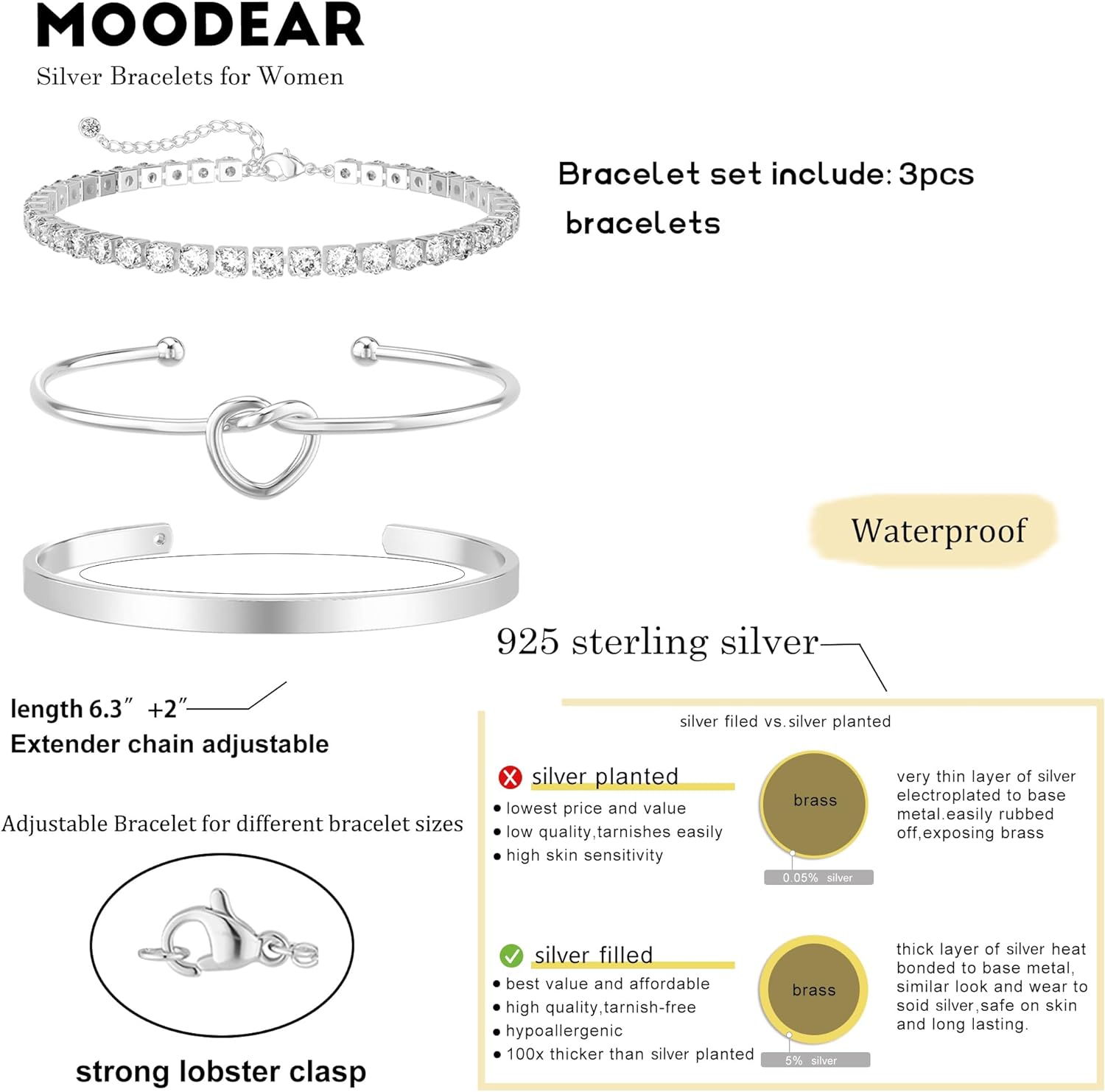 Moodear Gold Bracelet for Women 14K Real Gold Bracelet Sets for Women Dainty Snake Chain Bracelet Adjustable Cuban Link Bracelet for Women Cuff Bangle Gold Stackable Bracelets for Womens Jewelry Sets