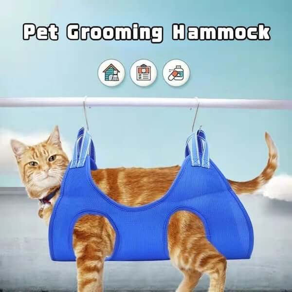 🐕🐈The Gentle Restraint:🛏️ Pet Grooming Hammock for Cats and Dogs