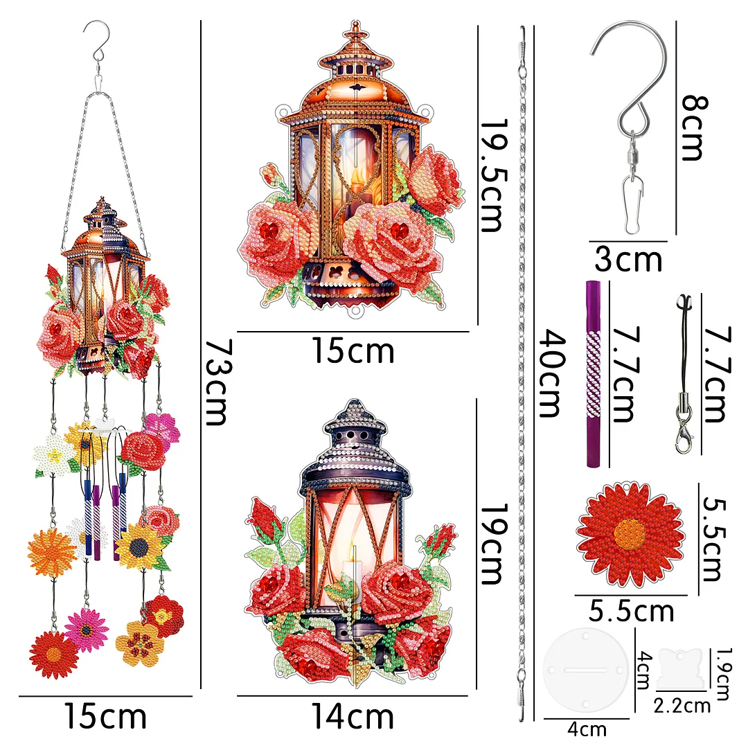 🌲Early Christmas Sale 49% OFF -✨️DIY Diamond Painting Rotatable Wind Chime