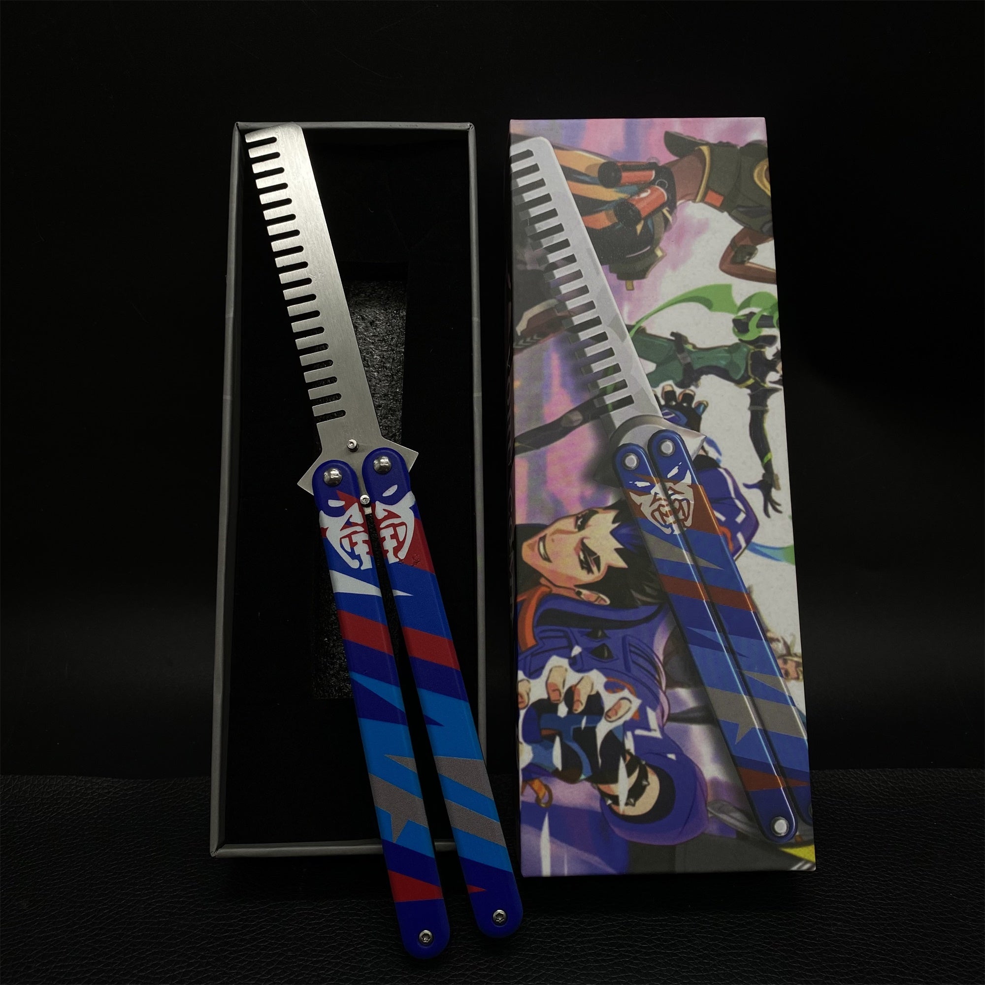Blunt Blade Stainless Steel Yoru Comb Balisong Butterfly Trainer
