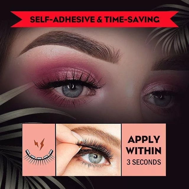 (Christmas Hot Sale- 48% OFF) Reusable Self-Adhesive Eyelashes- Buy 3 Get 3 Free