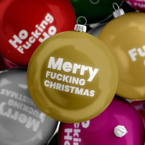🔥LAST DAY 60% OFF 🤣Funny Rude Sweary Christmas Bauble