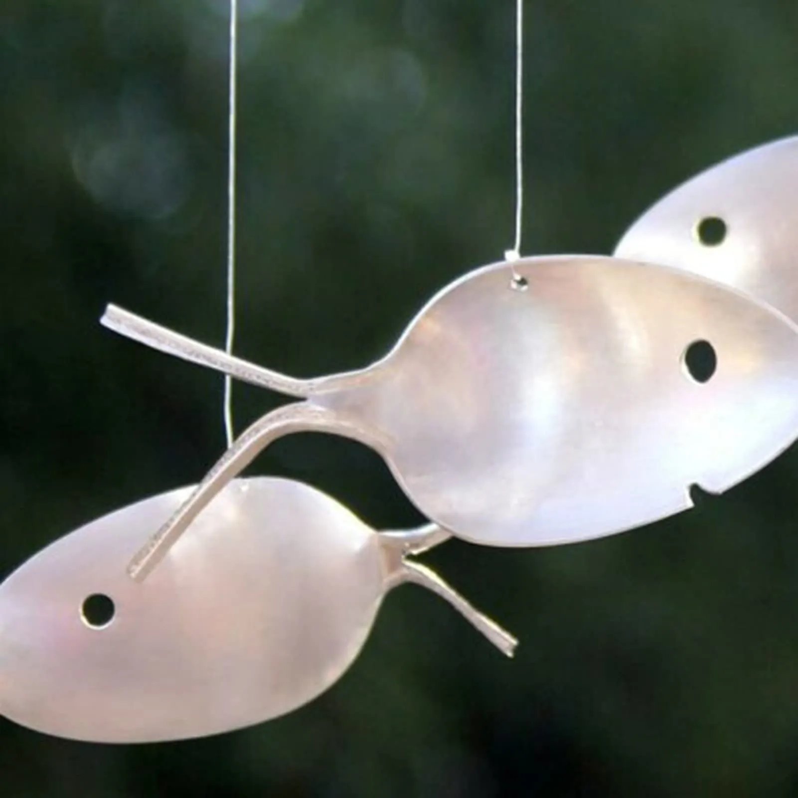 Last Day 50% OFF -Fishing Man Spoon Fish Sculpture Wind Chime