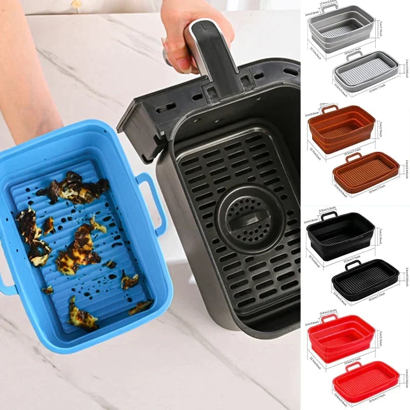 🔥Last Day Promotion 70% OFF🔥Foldable Air Fryer Silicone Baking Tray