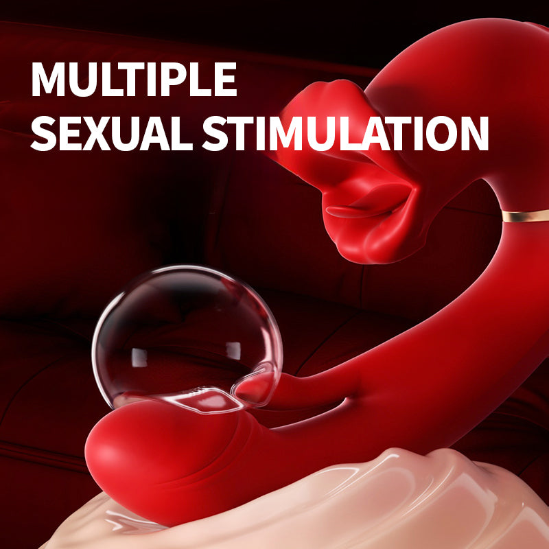 Rose Mucher Lip Biting & Swing Clitoral G Spot Vibrator for Women
