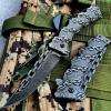 Embossed folding knife mountaineering portable camping knife for self-defense