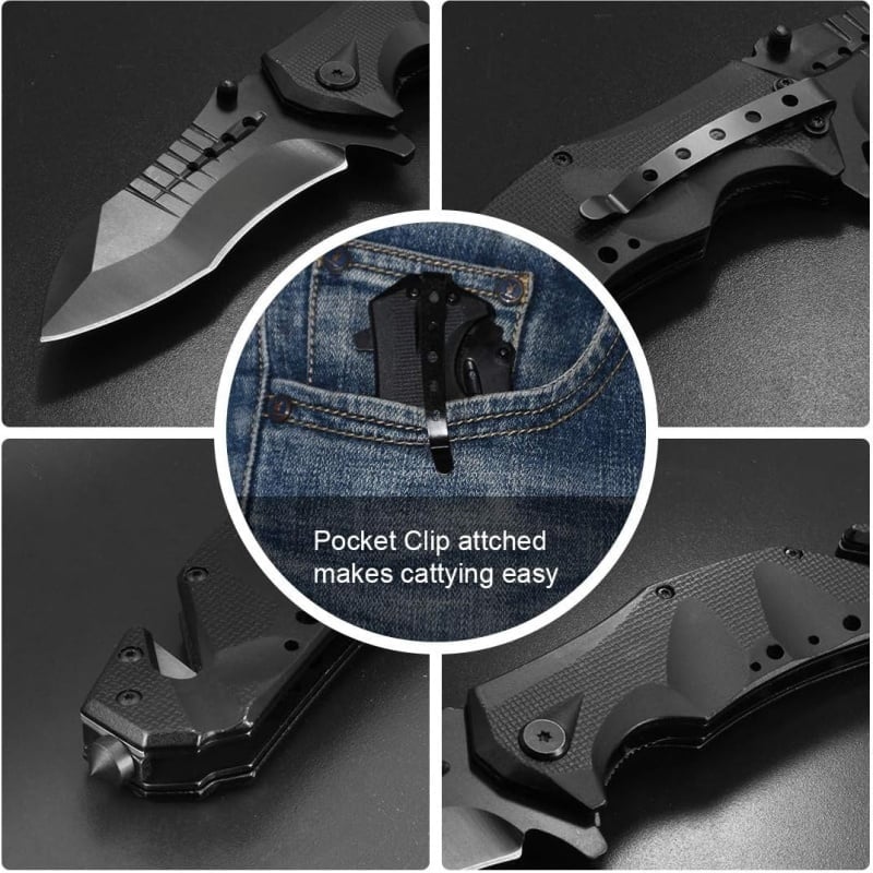 Nighthawk Survival Knife! ⚔️ Glass Breaker + Multi-Tool