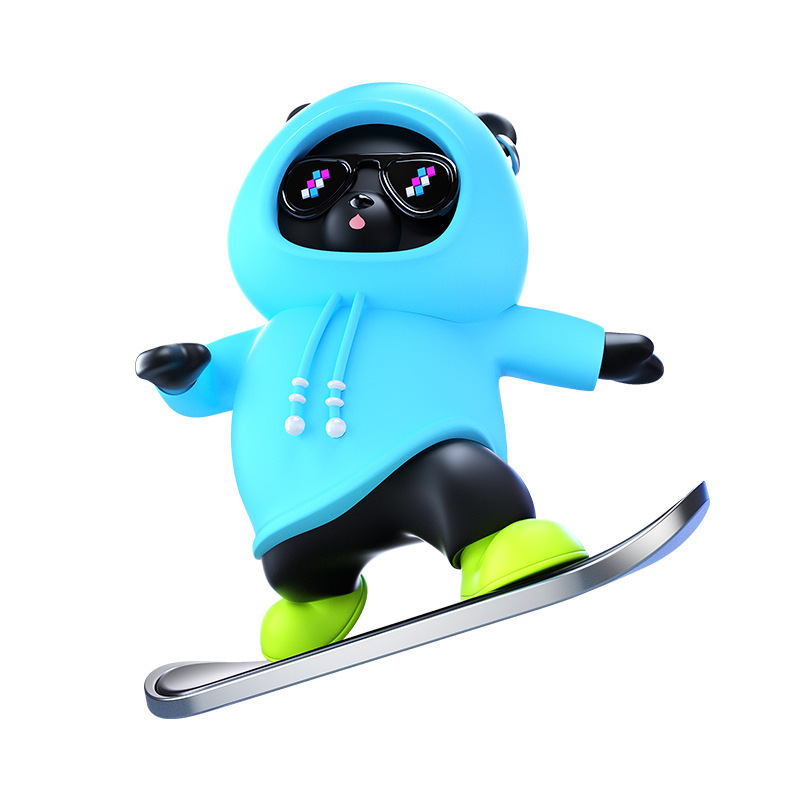 🔥2024 New Car Ornament🔥 - Skateboarding Bear Car Decor