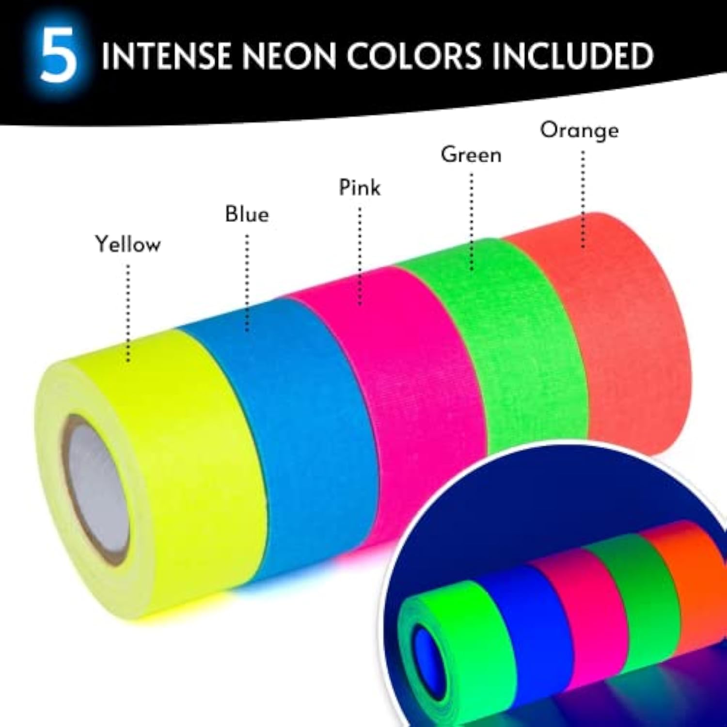 🔥Blacklight Reactive Glow Tape