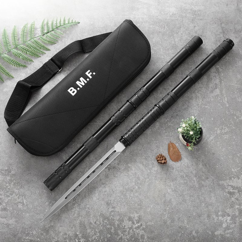 Four-section carbon steel combination stick knife