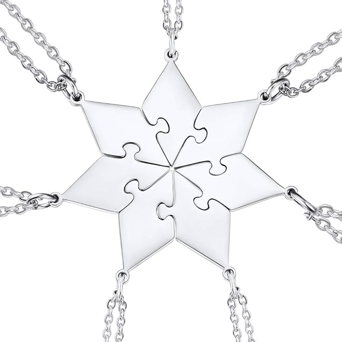 (🔥Last Day Promotion 50% OFF) Star Puzzle Friendship & Family Necklace - Buy 2 Get Extra 10% OFF & Free Shipping