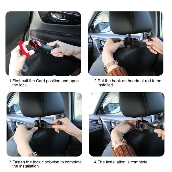 🎁TikTok Spring Last Day Promotion -80% OFF🔥Car Headrest Hidden Hook & Phone Holder