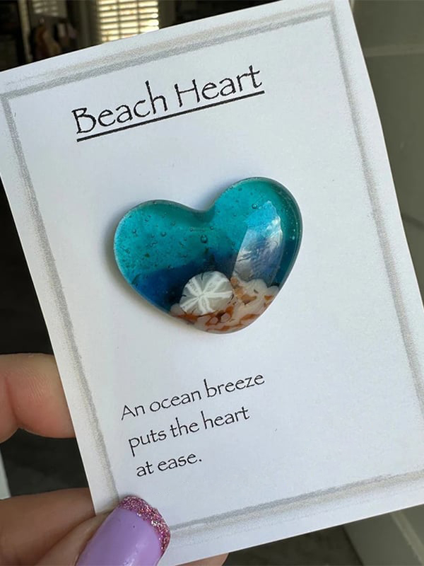 🔥LAST DAY 49% OFF - 🎁Glass Beach Pocket Heart (BUY 2 SAVE 10%)