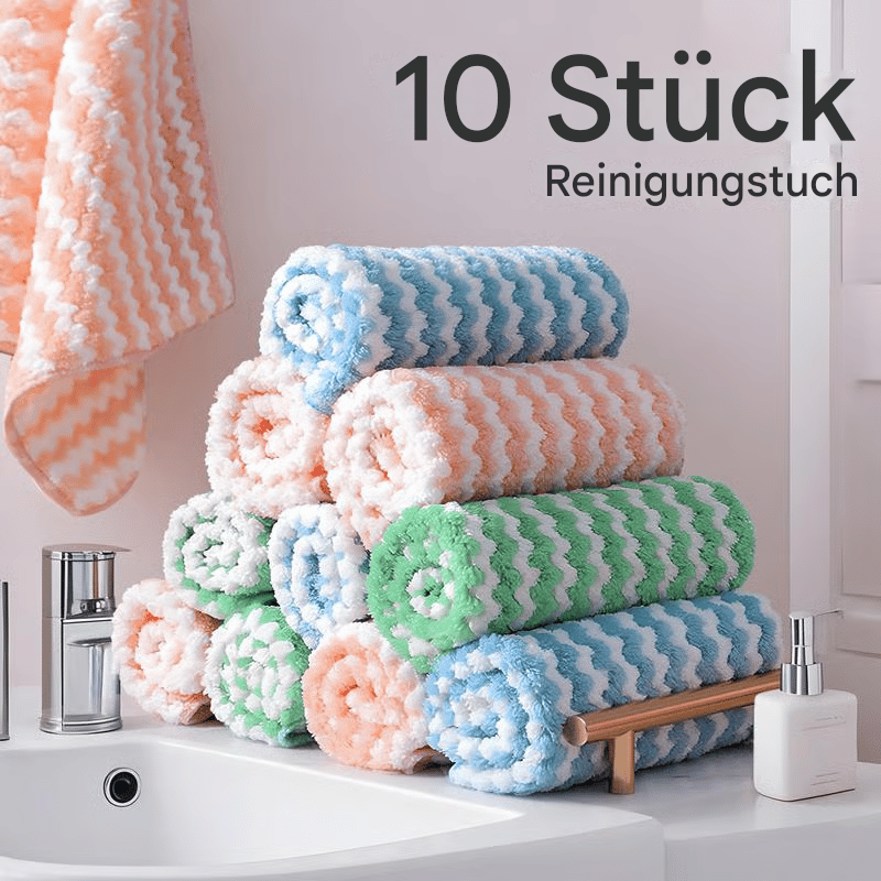 🔥 Mikrofaser-Reinigungstuch, superweiche, saugfähige Geschirrtücher, Lappen zum Geschirrspülen