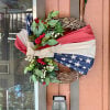 🏵100% Handmade Vintage American Flag Fallen Soldiers Memorial Rattan Wreath(𝐌𝐚𝐫𝐢𝐚𝐧𝐚 𝐒𝐦𝐢𝐭𝐡 𝐇𝐚𝐧𝐝𝐦𝐚𝐝𝐞®)