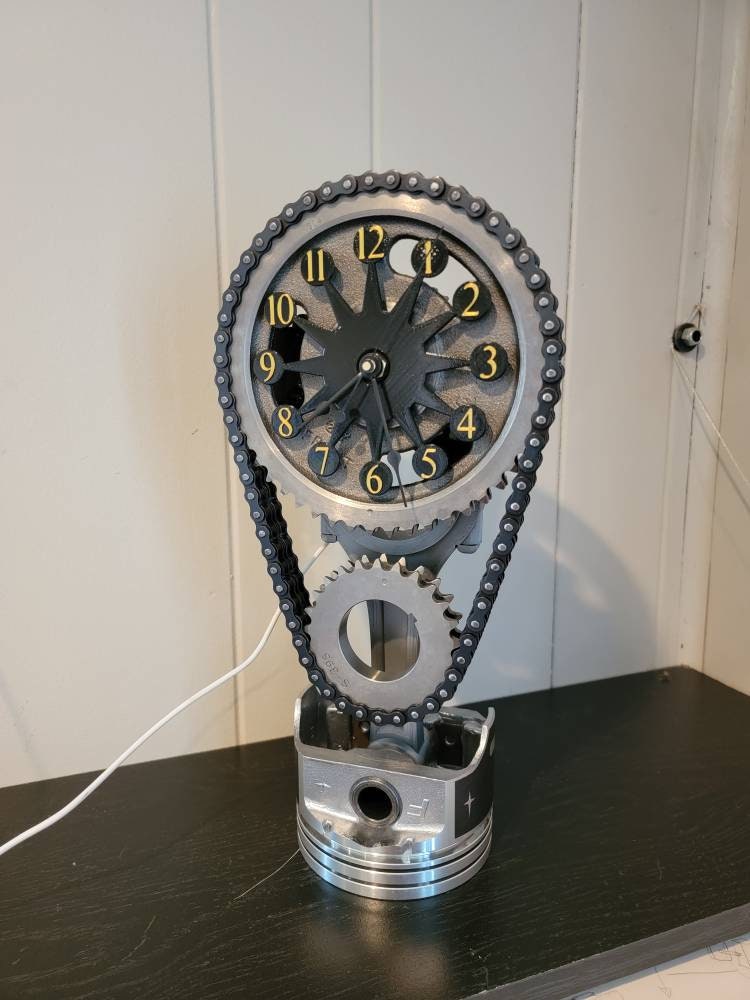 🎉Block Timing Chain Clock, Motorized, Rotating.