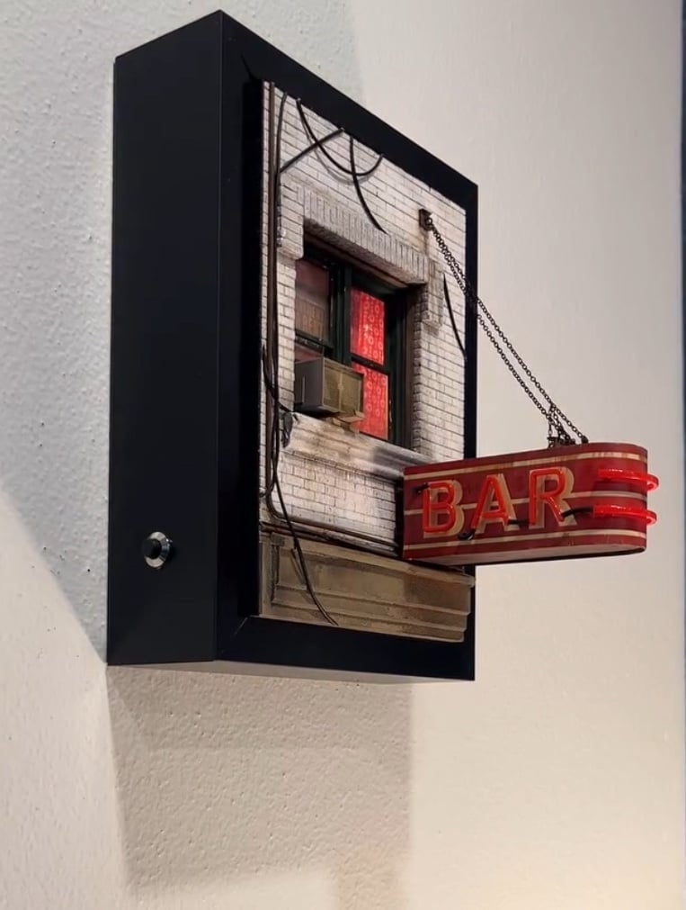 🎁TikTok Last Day Sale - 70% OFF🔥Miniature Bar Window on the Wall