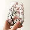 Four Seasons Tree Wine Glasses - Hand Painted Art