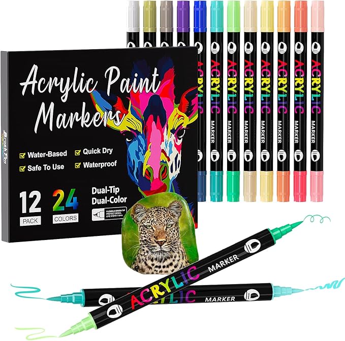 🔥Last Day Promotion 49% OFF-🎨Acrylic Paint Marker Drawing Set - Quick Dry Water Based Premium