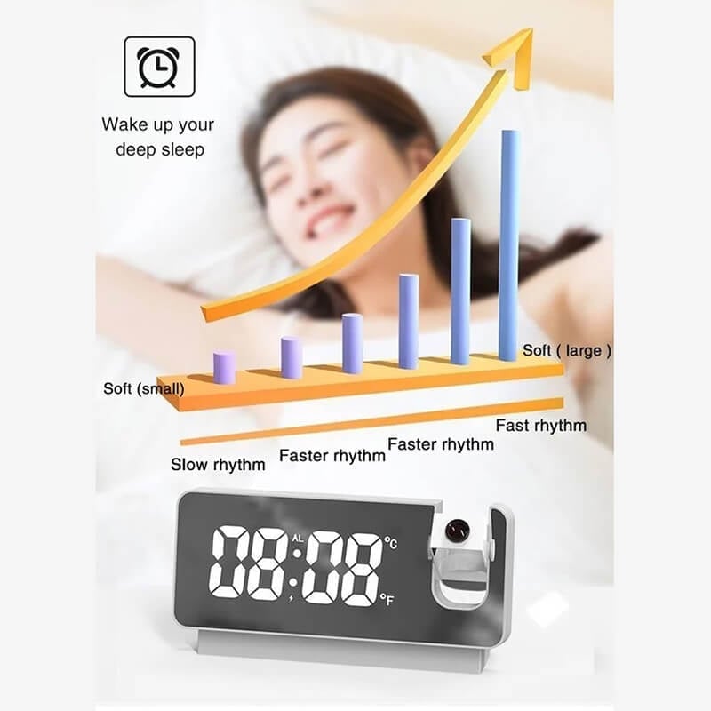 ⏰Mirror projection alarm clock🔥🔥(BUY 2 GET 10% & FREE SHIPPING📦)