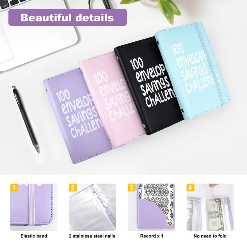 Last Day Promotion 70% OFF - 🔥100 Days Money Saving Challenge Coin Envelope BudgetStorage Book💵