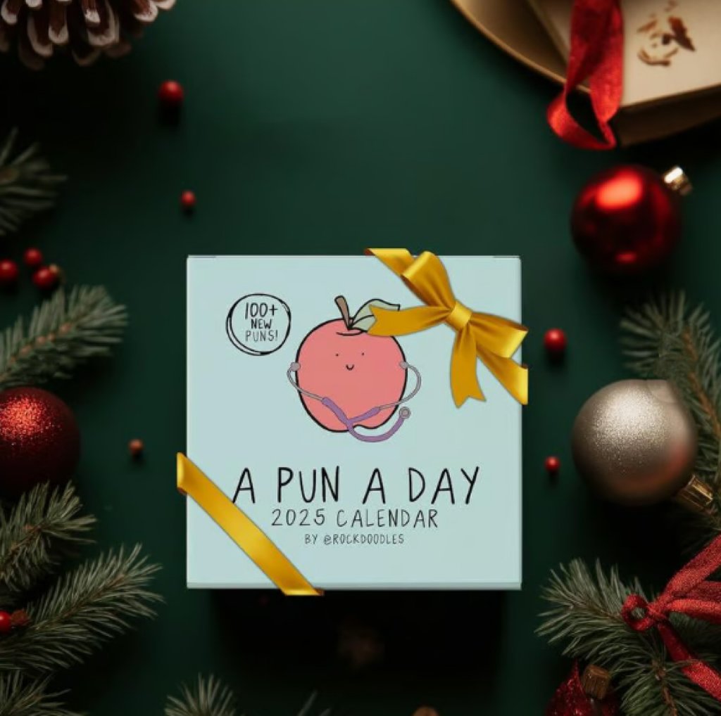 🎄TikTok Christmas Sale - 80% OFF✨2025 A Pun A Day Desktop Calendar🗓️🍑