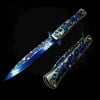🌹 Handcrafted Rose-Inlaid Folding Blade