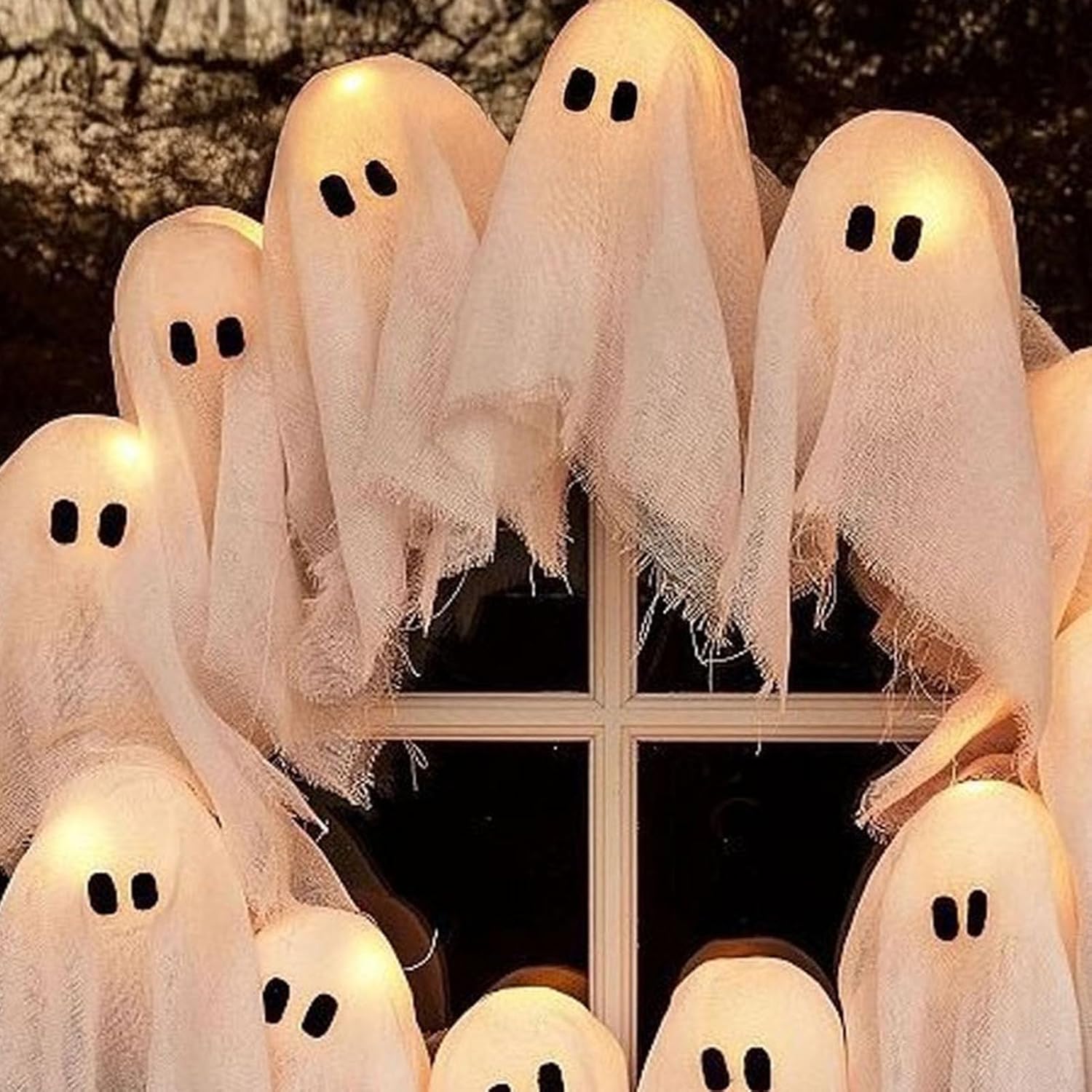 ⏰LAST DAY SALE 50% OFF👻Light-Up Ghost Crew Wreath