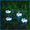 Paw Print Solar Ground Lights - Set of 4