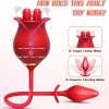 Romeo Double-pistil Tongue-licking Rose Toy With Vibrating Anal Plug