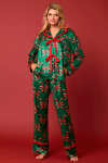 🎄TikTok Christmas Sale - 70% OFF🎉Green Christmas Pajama Set With Red Bow