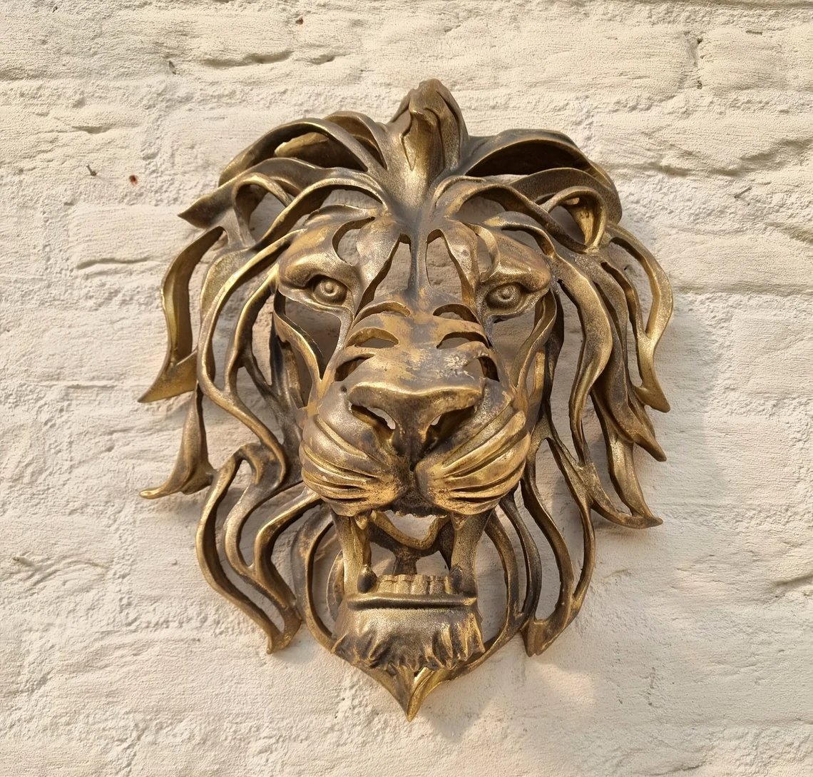 (Last Day Promotion - 50% OFF) 🦁Lion Head Wall Mounted Art Sculpture, BUY 2 FREE SHIPPING