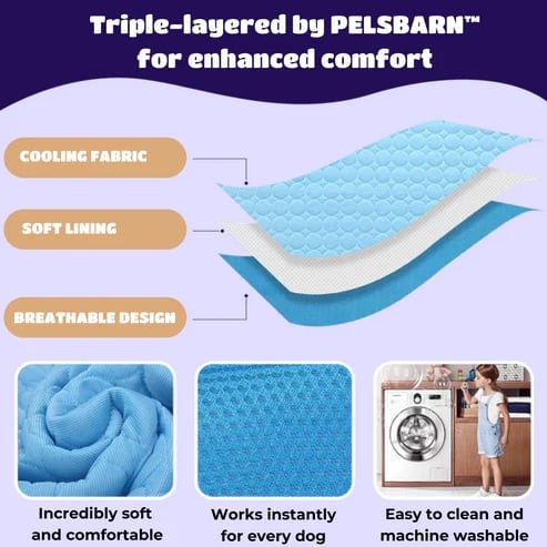 🔥LAST DAY 49% OFF 🧊Dog Cooling Mat (4x more effective)