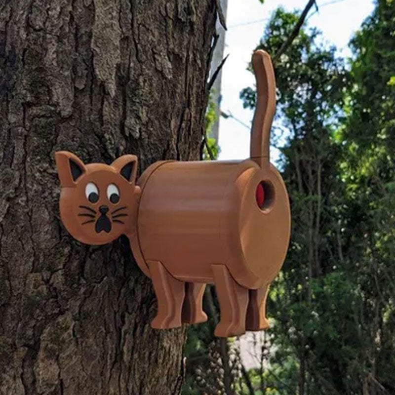Comical Cat Birdhouse