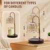 GEEZO Fragrance Candle Warmer Lamp with 2 Bulbs Electric Candle Warmer with Timer & Dimmer for Home Decor