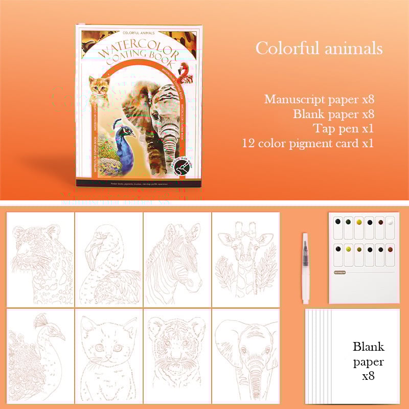 🔥Tri-fold Watercolor Coating Book