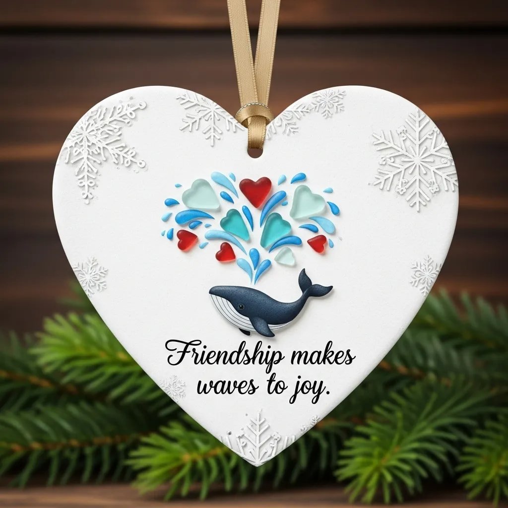 🌊💙Treasures of the Sea, Symbols of Friendship – ❤️ Sea Glass Heart Ornaments✨
