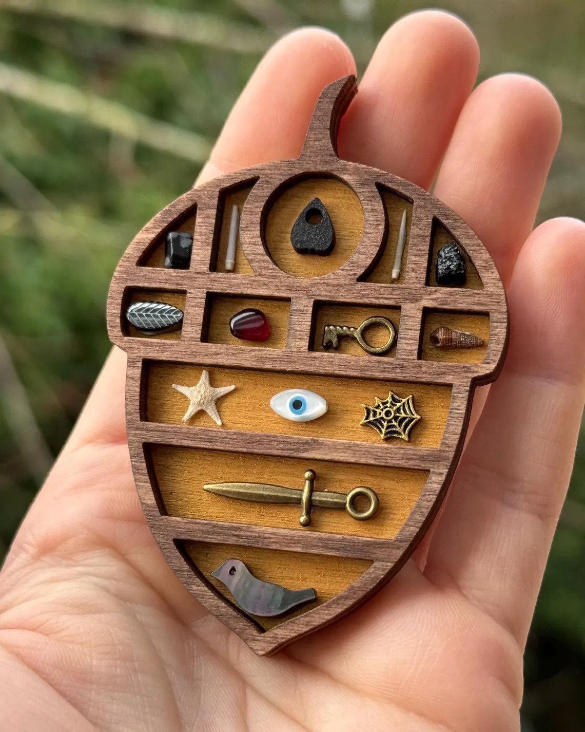 Mini Wooden Display Shelf for Collectibles